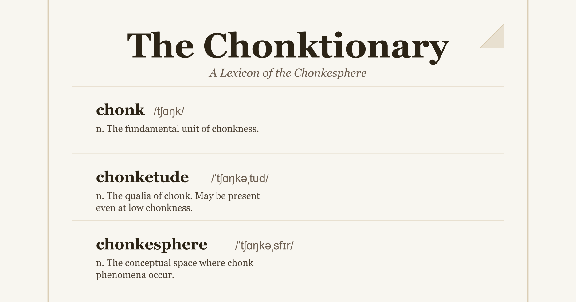 The Chonktionary