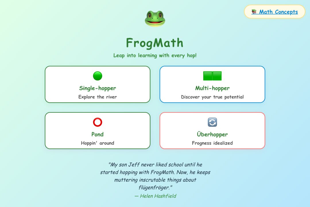FrogMath: Making Number Theory Amphibious